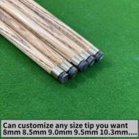 Queue de billard en bois de frêne faite à la main avec logo personnalisé, pointe de 8,5 mm, 3/4, vente directe d'usine, personnalisation possible