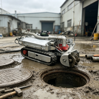 Robot de nettoyage de boues robuste avec une ouverture d'aspiration de 900 mm pour les canalisations d'égouts municipales