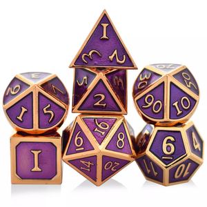 High Quality 7pcs <strong>Set</strong> of D20 Ancient Metal <strong>Dice</strong> 16mm 20mm Custom Logo Factory Wholesale for D&amp;D RPG Dungeons Dragons - Product Image 4