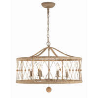 Lustre suspendu en corde de jute naturelle tressée à la main, style bohème côtier, pour salle à manger, salon, hôtel