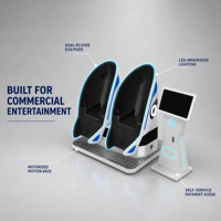 Chaise Œuf de Réalité Virtuelle 9D Commerciale pour 2 Joueurs, Simulateur de Cinéma VR, Équipement de Jeu d'Arcade, Cadre Métallique, Prise en charge de l'anglais