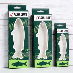 Caja de Regalo Magnética Ecológica de Cartón Rígido Pequeño con Inserto de Espuma, Recubrimiento UV, Materiales Reciclados, para Señuelos de Pesca - Product Image 1