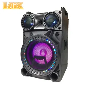 Laix SS-7 10 12 inches Indoor Active Speakers BT 80W woofer Bass Audio System Wooden Box LED Light Panel Powered Stage Speaker