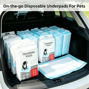 Produits sanitaires pour animaux de compagnie directement de l'usine, coussinets jetables pour animaux, logo personnalisé, taille et emballage sur mesure, coussinets d'apprentissage pour chiens et chats, haute absorption - Product Image 1