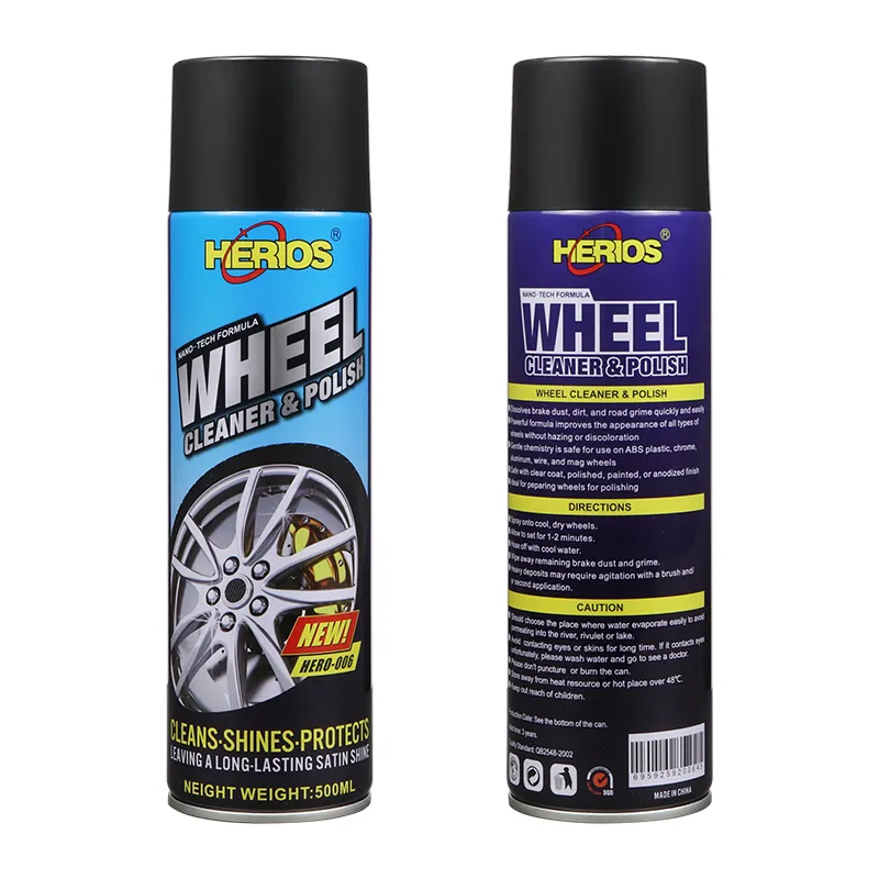 2024 roue et pneu soins produits Herios roue moyeu nettoyant voiture roue nettoyant Spray pour voitures camion moto