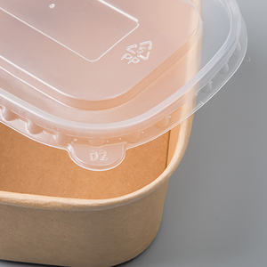 Cuenco cuadrado de agua de papel de arroz de 5,5 cm para galletas, ensalada, azúcar, aperitivos, leche, hamburguesas con manejo de impresión en relieve - Product Image 3