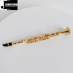 2024 Jingying música miniatura latón <span class=keywords><strong>viento</strong></span> <span class=keywords><strong>instrumentos</strong></span> musicales modelo, Mini clarinete modelo decoración del hogar instrumento <span class=keywords><strong>de</strong></span> cumpleaños regalo - Product Image 6