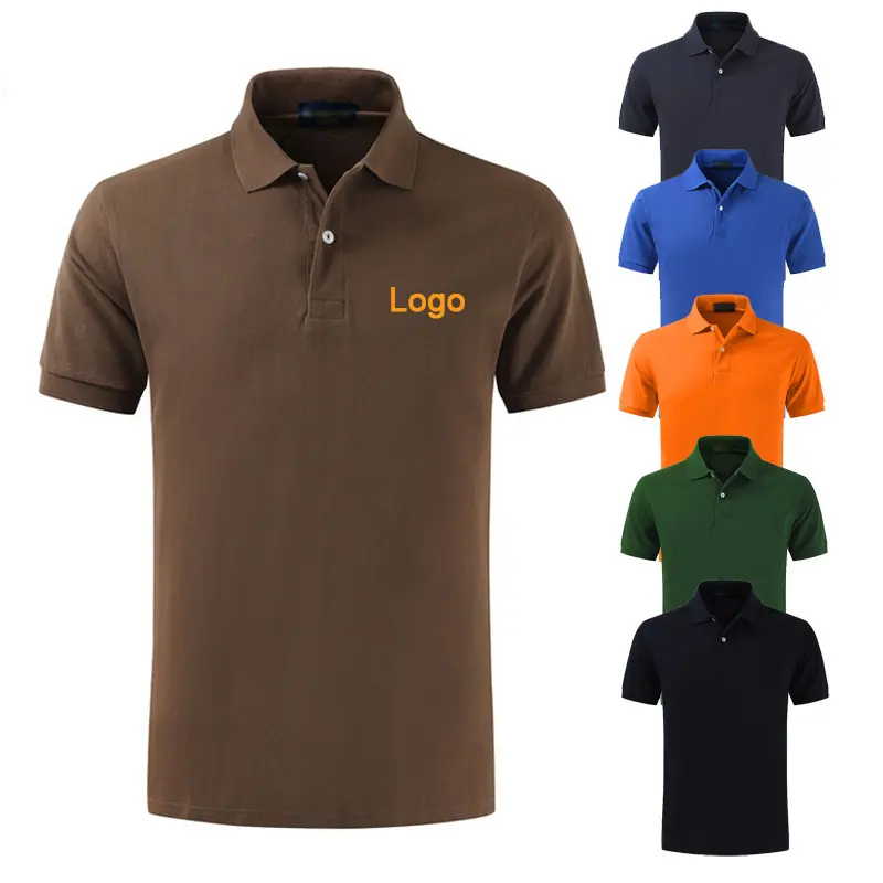 מהיר יבש גברים פוליאסטר רקמת עיצוב רגיל גולף לוגו לצבוע תת עבודה אישית עשה חולצות Camisa פיקה מוצק צבע פולו חולצה