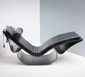 Chaise longue <span class=keywords><strong>de</strong></span> luxe d'extérieur avec cadre incurvé, chaise <span class=keywords><strong>de</strong></span> relaxation haut <span class=keywords><strong>de</strong></span> gamme personnalisée pour villa, <span class=keywords><strong>jardin</strong></span> ou bord <span class=keywords><strong>de</strong></span> piscine - Product Image 6