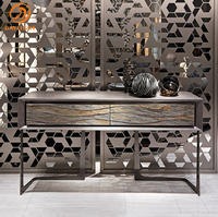 Dernier grand rangement élégant couloir français bois gris table de console avec tiroirs 2022