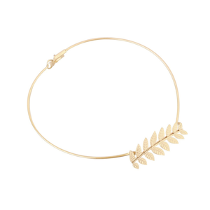 Cadena de cintura elástica de metal estilo hoja para mujer, 1 cm, cadena corporal de moda, uso diario, chapado en aleación de zinc - Product Image 3