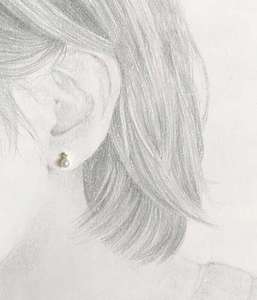 Venta al por mayor 9K Gold Stud Pendientes Onyx Minimal Dainty Victorian Royal Wedding Bridesmaid Trendy Jewelry Kj242 - Product Image 5