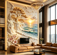 Panneau mural imprimé en 3D UV, plaque décorative en PVC marbré en relief, revêtement mural intérieur imperméable pour la décoration de la maison