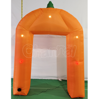 Arche Gonflable Citrouille pour Décoration Extérieure de Fête Chaleureuse, Grande Arche Gonflable Citrouille pour Événements et Fêtes d'Halloween