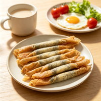 Rouleaux de printemps croustillants aux haricots rouges, Dim Sum sucré, vente en gros directe d'usine pour restaurants, buffets et traiteurs