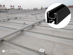 Rails solaires Trip Solar TP-R08B en aluminium anodisé noir AL6005-T5 pour l'installation de panneaux solaires, certifiés CE, durée de vie de 25 ans, montage - Product Image 6