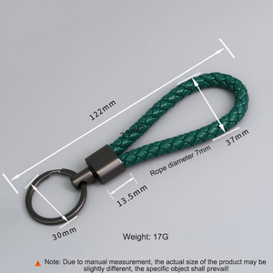 Chất Lượng Cao Dệt Da Sợi Dây Thừng Xe Móc Chìa Khóa Với Đầy Màu Sắc Keychain Là Áp Dụng Xe Biểu Tượng Tùy Chỉnh Và Móc Chìa Khóa - Product Image 6