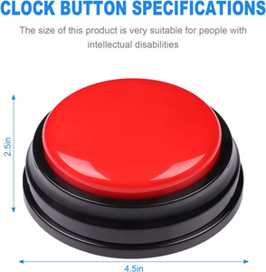 Decir la hora y la fecha para personas mayores con problemas de visión o ciegos <span class=keywords><strong>Voz</strong></span> clara y fuerte Reloj de botón de conversación en varios idiomas - Product Image 6