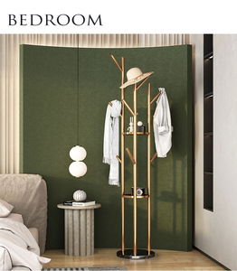 Nhà Máy Giá Thép Không Gỉ Áo Móc Áo Giá Kim Loại May Hiển Thị Tầng Đứng Cho Áo Khoác Mũ Quần Áo - Product Image 5