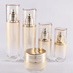 Gradient Glass Spray Bottle Glass Bottle Luxury Cosmetic Packaging Set 120ml 110ml 60ml 40ml Luxury Glass Bottle Packaging