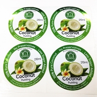 Autocollant personnalisé brillant argenté en forme de cercle pour couvercles de boissons, impression de logo adhésif en vinyle, feuille d'étiquettes en rouleau