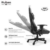 Fauteuil de Bureau Gamer Ergonomique Personnalisé en Gros Noir avec Appui-Tête pour PC