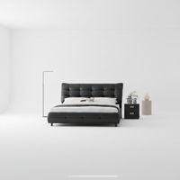 Ensemble de lit de rangement de luxe moderne VONLIVA avec design rembourré écologique pour mobilier de chambre d'hôtel cinq étoiles