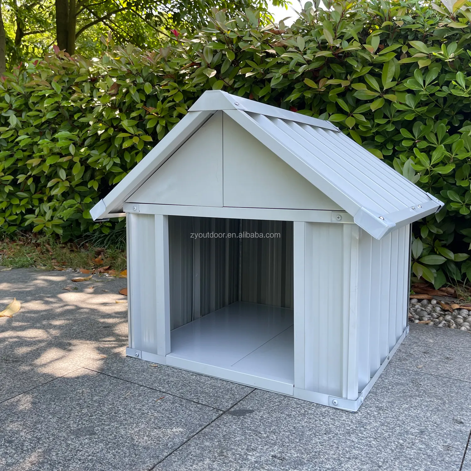 Casa per animali domestici in metallo con tetto per cani per uso interno ed esterno, facile da montare per cani di piccole dimensioni cane gatto, cane per Pla