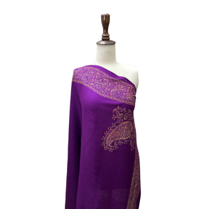 Custom Hand Stitched Embroidered <b>Shawl</b> Medium Border Premium Fabric OEM ODM Private Label Elegant Winter Fashion Factory Supply - Product Image 5