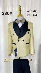 Costume pour Garçon 3 Pièces <span class=keywords><strong>Ensemble</strong></span> Classique Veste Gilet Pantalon Tenue de Cérémonie Mariage Garçon d'Honneur Coupe Ajustée de Qualité Supérieure Blazer pour Enfant - Product Image 5