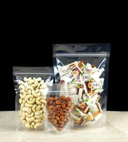 Alimentaire Ziplock Transparent Impression Personnalisée Stand Up Pouch Zip Lock Emballage Sac Transparent En Plastique Avec Fermeture Éclair