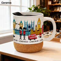 Mug à café en céramique écologique de haute qualité, souvenir de la ville de Londres, tasses en porcelaine personnalisées, compatibles lave-vaisselle et micro-ondes, boîte cadeau pour