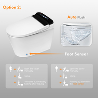 Aodi 110V/220V cuvette de luxe toilette à chasse automatique intelligente en céramique wc toliet une pièce toilette intelligente