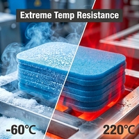 Tapis de repassage extra large en silicone résistant à la chaleur, épaisseur 10 mm, bleu, couverture en caoutchouc, tapis en silicone