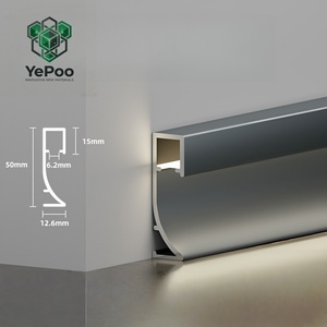 Plinthe LED en aluminium 6063, canal encastré, étanche IP54, anodisée et polie, pour hôtels et appartements, OEM, garantie 5 ans - Product Image 4