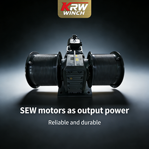 הרמת מסך כפול במהירות גבוהה תוף winch עם מנוע לתפור & חבל חריץ-להתאמה אישית - Product Image 2