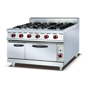 Thương Mại 4 <span class=keywords><strong>Burner</strong></span> Bếp Gas Bếp Nấu Ăn Phạm Vi Vỉ Nướng Với Lò - Product Image 3