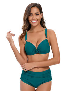 European American Women's Stylish Solid Pattern Color Block Design Cut-Out Back One-Piece Fitness <b>Swimwear</b> Sexy <b>Beachwear</b> - Product Image 2