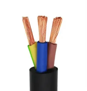 Pure Copper RVVB Power Cords 2P Waterproof Flexible Wire Cable In 0.3/0.5/0.75 Square Meters With 2 Cores 3 Cores 5 Cores