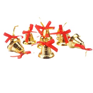 Decoraciones navideñas, campanas doradas, adornos para árboles de Navidad, colgantes para árboles de Navidad, 9 piezas, 3 cm - Product Image 2