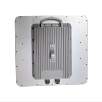 Antenne de communication longue portée Q-TECH 50 km PTP/PTMP 5-23 5 GHz 2x2 MIMO TDMA CPE sans fil extérieur IP67 Pont WiFi 31 dBm Métal