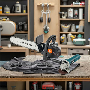220V Elektrowerkzeuge 980W 2-in-1 Elektrischer Winkelschleifer zu Kettensäge Tragbare Einhand-Elektrosäge für Holz Obstbaum-Beschneidung - Product Image 2