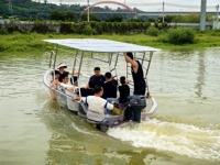 Kayak durable à fond transparent pour 6 personnes pour lacs et rivières Bateau transparent avec 1 an de garantie Bateau à rames