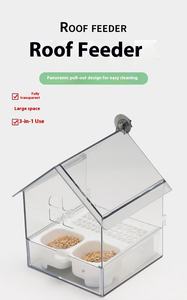 Высококачественная прозрачная кормушка для крыши с видимой птицей с легко очищенным выдвижным ящиком-акриловая кормушка для крыши - Product Image 6