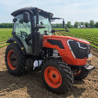 Tracteur agricole chinois 75 CV avec pelle rétrocaveuse et chargeur frontal