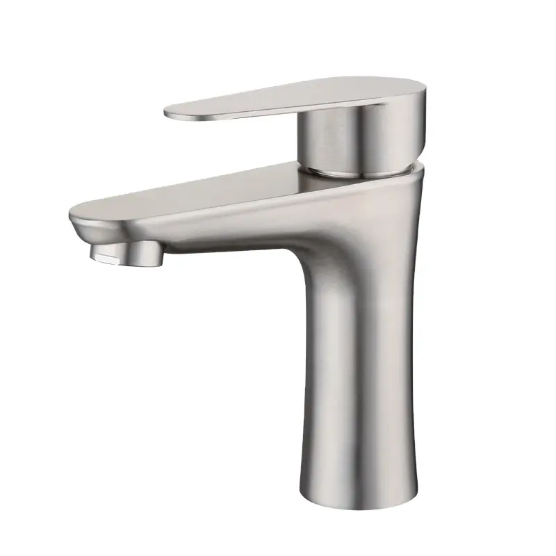 Classic Single Lever Stainless Steel Water taps Hot Cold Basin Faucet Bathroom Mixer Tap