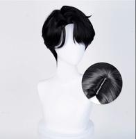 Perruque Saja Boys Jinu Cosplay en Gros 30cm Courte Noire KPOP Anime Perruque Synthétique Résistante à la Chaleur