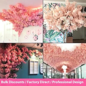 Cây hoa anh đào giả 4 nhánh trang trí đám cưới, hoa mây, hoa đào, hoa lê - Product Image 3