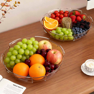 <b>Petal</b> Fruit Platter Red Plastic Multifunctional Compartment Fruit Storage Plate For Living Room Coffee Table Snack <b>Dried</b> Fruit - Product Image 3