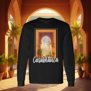 T-shirt a maniche lunghe souvenir di viaggio di Casablanca - Product Image 3